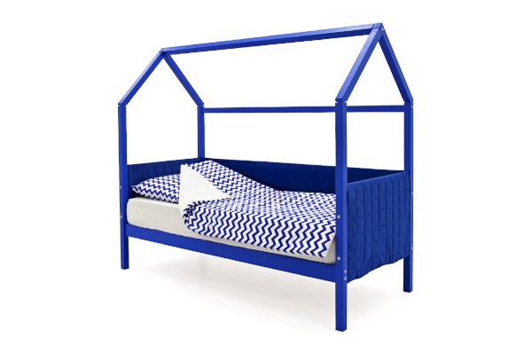 Детская кровать-домик мягкий Svogen цвет синий (Бельмарко)